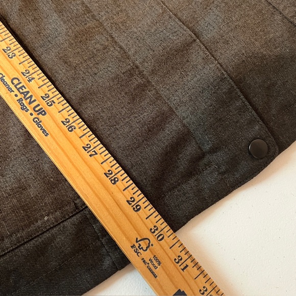 J.Jill Faux Fur Collar Vest - Olive Green - Picture 7 of 11